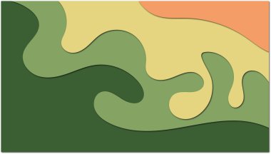 Soyut kağıt kesimi şekil dalga arkaplanı