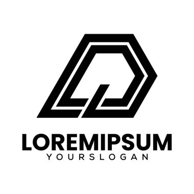 Baş harfler d yaratıcı logo tasarımı