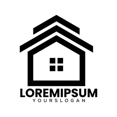 ev yaratıcı simge logosu tasarımı