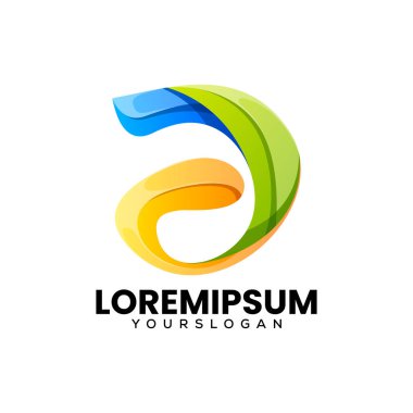 Baş harfler renkli bir logo tasarımı.