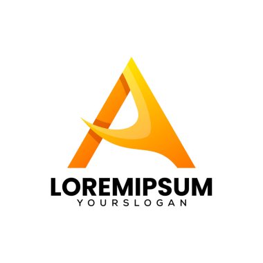 Harflerin baş harfleri soyut bir logo tasarımı.