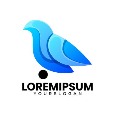 renkli kuş soyut logo tasarımı