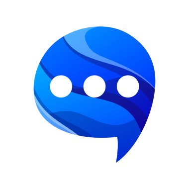 yaratıcı sohbet renkli logo tasarımı