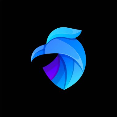 renkli soyut kuş logosu tasarımı