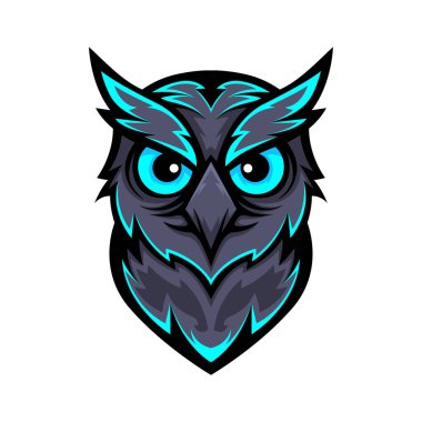 Kızgın baykuş logosu ve spor maskotu