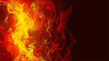 Gerçekçi alevler çerçeve şablonu