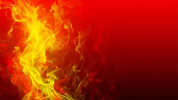 Gerçekçi alevler çerçeve şablonu