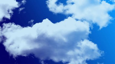 Mavi gökyüzü ile beyaz bulutlar