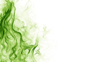 Yeşil dumanlı beyaz arkaplan