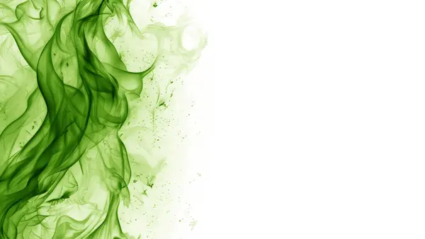 Yeşil dumanlı beyaz arkaplan