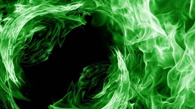 yeşil dumanlı siyah arkaplan