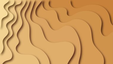 Soyut krem kağıt kesimi dalga arkaplanı