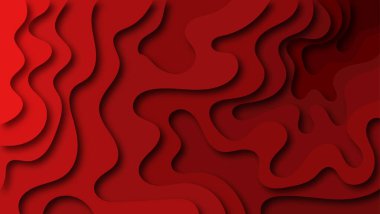 soyut kırmızı kağıt kesme dalga arkaplanı