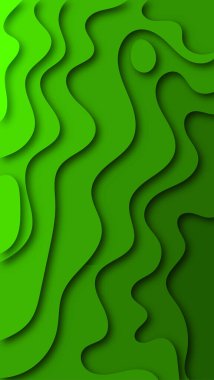 soyut yeşil kağıt dalga arkaplanını kes