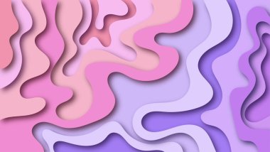 soyut renkli kağıt kesimi dalga arkaplanı