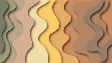 soyut renkli kağıt kesimi dalga arkaplanı