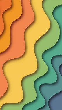 soyut renkli kağıt kesimi dalga arkaplanı