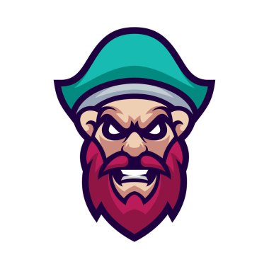 Korsanlar esport maskot tasarımı logosu