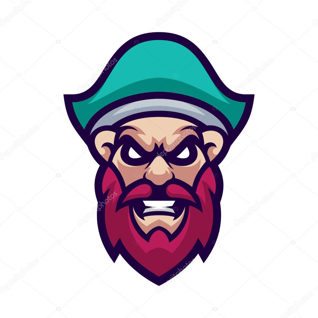Pirates esport mascot design logo