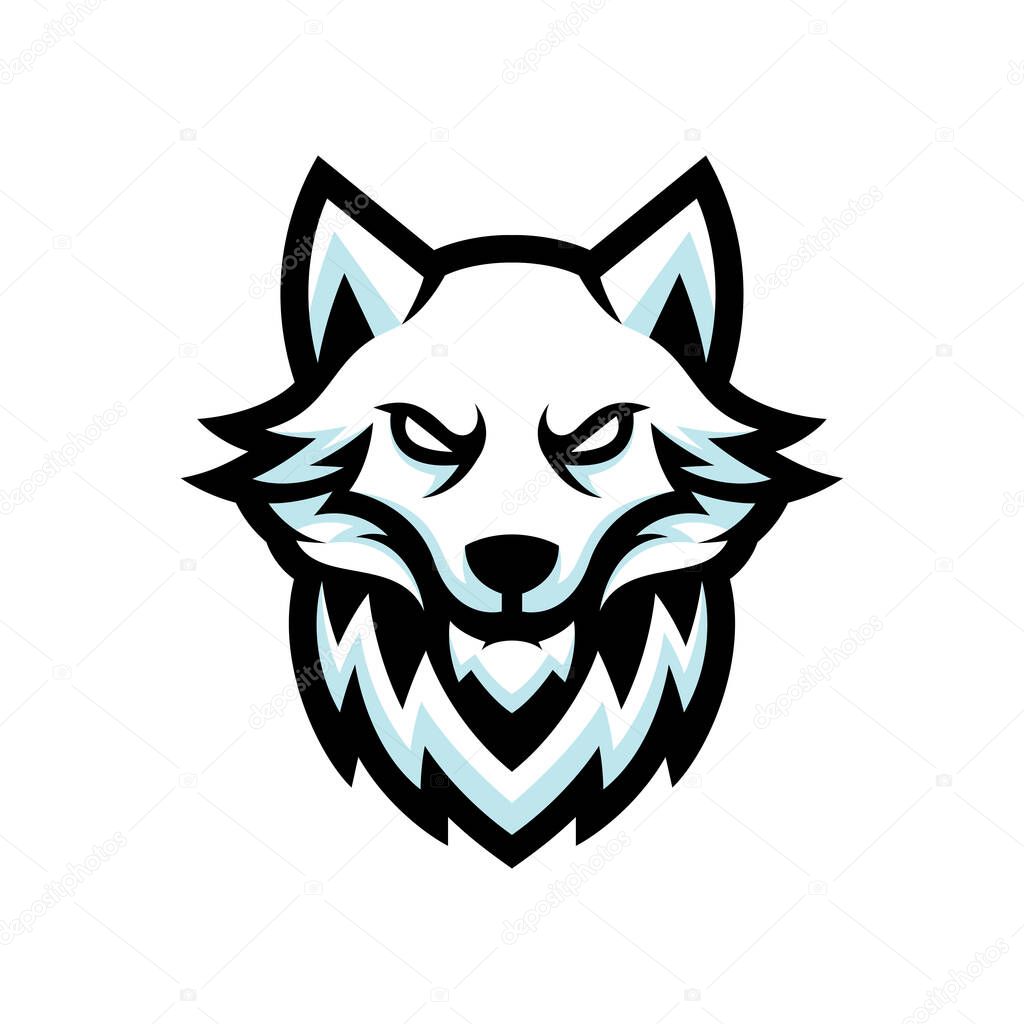 Angry wolf logo mascot design