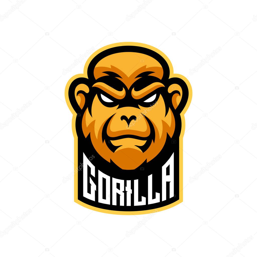 Gorilla esport mascot design logo