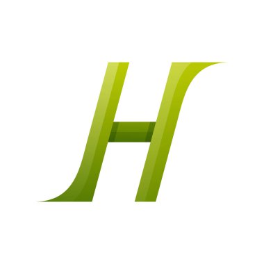 H harfi yeşil logo tasarımı