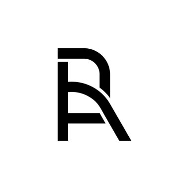 R harfi yaratıcı logo tasarımı