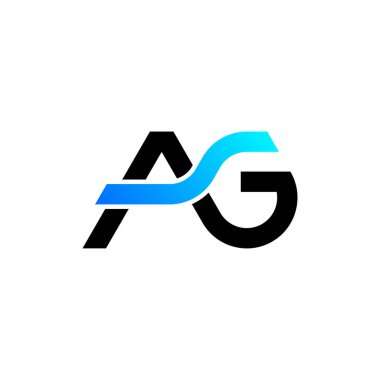 Baş harfler A G logo tasarımı