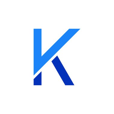 ilk harf V K yaratıcı logo tasarımı