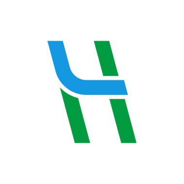 H harfinin baş harfleri yaratıcı logo tasarımı