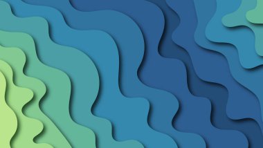 dalga arkaplan tasarımı düz mavi