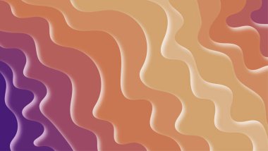 Modern 3D dalga sıvı krem arka plan soyut iş duvar kağıdı