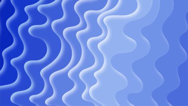 Modern 3D dalga sıvısı arka plan soyut iş yatay duvar kağıdı mavi