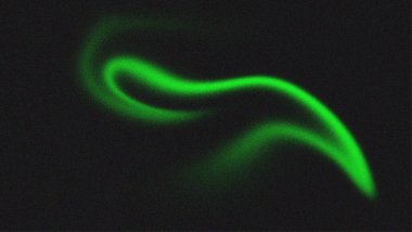 Soyut arkaplan taneli dokusu. Duvar kağıtları. Yatay arkaplan ile koyu yeşil gradyan karışımı.