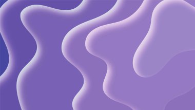 Modern 3D dalga sıvısı arka plan soyut iş yatay duvar kağıdı mor ve beyaz