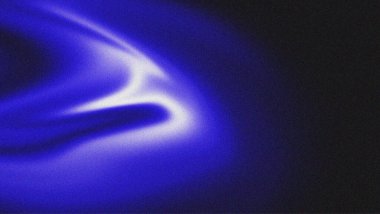 Soyut arkaplan taneli dokusu. Duvar kağıdı. Mavi gradyan karışık yatay arkaplan.