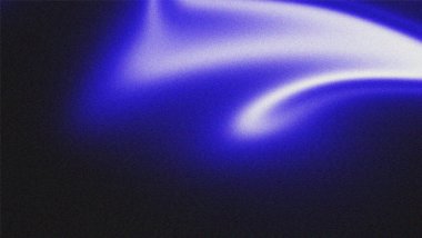 Soyut arkaplan taneli dokusu. Duvar kağıdı. Mavi gradyan karışık yatay arkaplan.