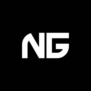 Baş harfler n g yaratıcı logo tasarımı 