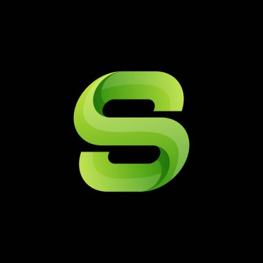 S gradyan logo dizaynının baş harfleri