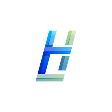 Baş harfler t h gradyan logo tasarımı