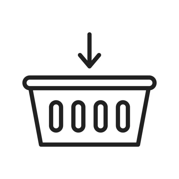 Προσθήκη Στην Διανυσματική Εικόνα Basket Icon Κατάλληλο Για Mobile Application — Διανυσματικό Αρχείο