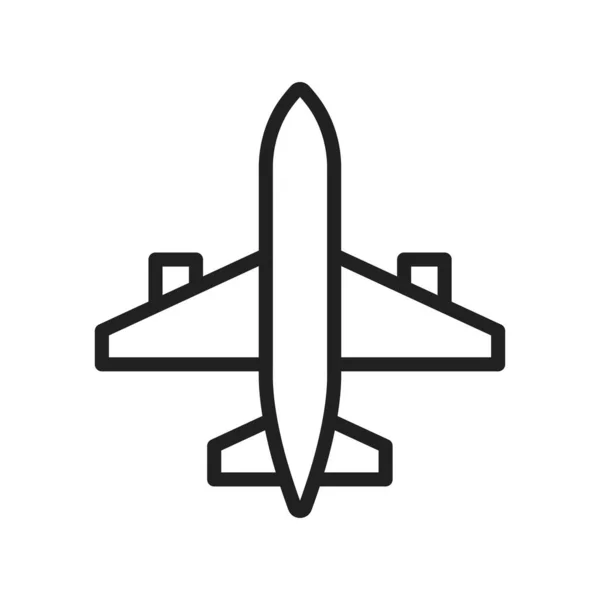 Uçak Ikonu Vektör Görüntüsü Mobil Uygulama Web Uygulaması Yazdırma Ortamı — Stok Vektör