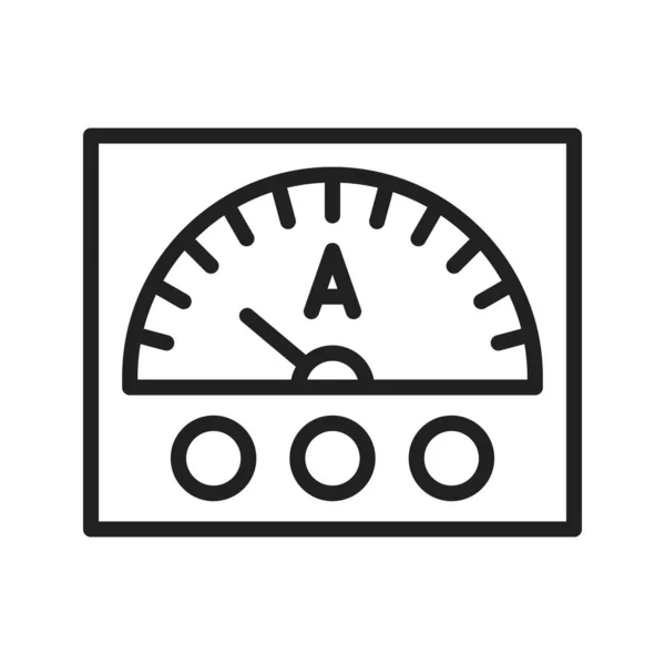 Ammeter Symbolvektorbild Geeignet Für Mobile Applikationen Und Printmedien — Stockvektor