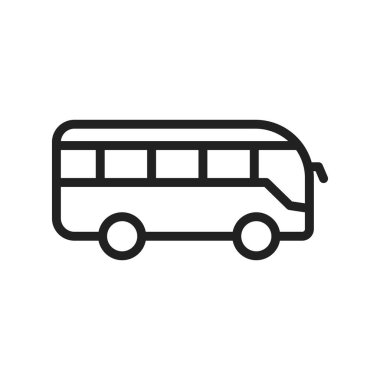 Otobüs simgesi vektör görüntüsü. Mobil uygulama web uygulaması ve yazdırma ortamı için uygundur.