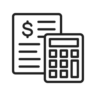 Hesaplama simgesi vektör görüntüsü. Mobil uygulama web uygulaması ve yazdırma ortamı için uygundur.