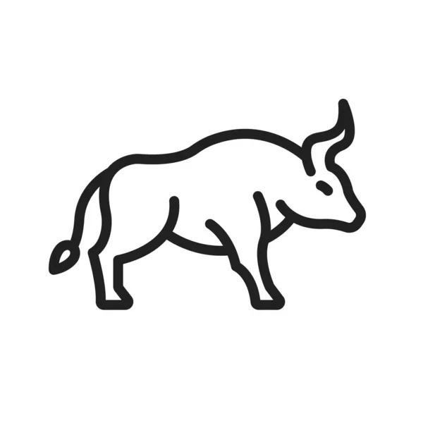 Buffalo Icon Vector Image Suitable Mobile Application Web Application Print — Stock Vector