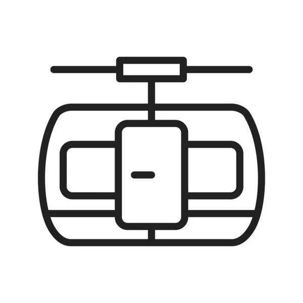 Symbolbild Der Seilbahnkabine Geeignet Für Mobile Applikationen Und Printmedien — Stockvektor