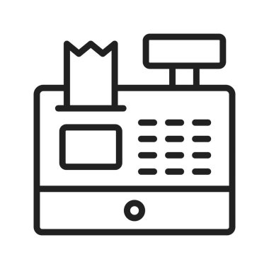 Cash Machine ikon vektör görüntüsü. Mobil uygulama web uygulaması ve yazdırma ortamı için uygundur.