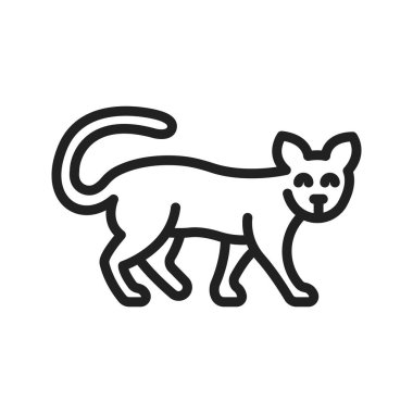 Kedi ikonu vektör görüntüsü. Mobil uygulama web uygulaması ve yazdırma ortamı için uygundur.