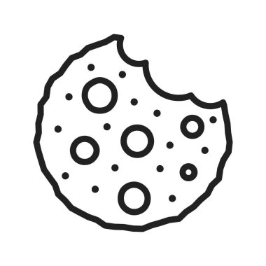 Çikolatalı bisküvi ikon vektör görüntüsü. Mobil uygulama web uygulaması ve yazdırma ortamı için uygundur.